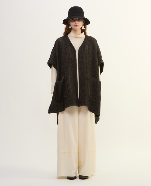 ウールへリンボンボクシージレ 詳細画像 ベージュ×ブラック 8