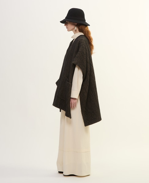 ウールへリンボンボクシージレ 詳細画像 ベージュ×ブラック 9