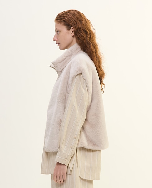 リバーシブルファーベスト 詳細画像 ライトグレー 10