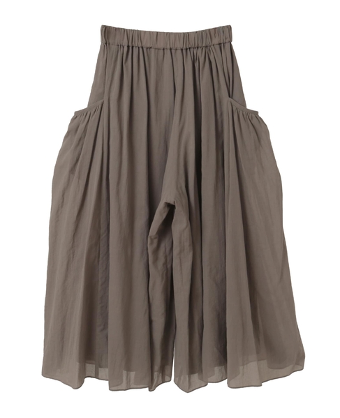 ボイルギャザースカート風パンツ 詳細画像 トープ 2