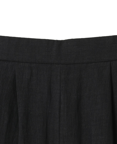 ナチュラルリネンガーゼワイドクロップドパンツ 詳細画像 ブラック 4