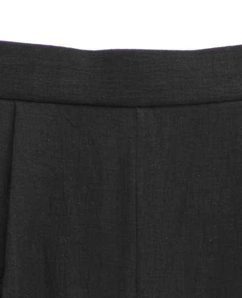 ナチュラルリネンガーゼワイドクロップドパンツ 詳細画像 ブラック 8