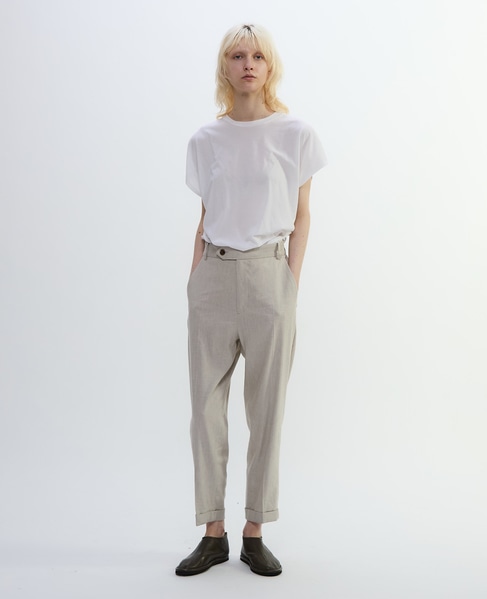 リネンレーヨンストレッチテーパードパンツ 詳細画像 ベージュ 7