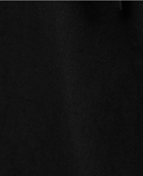 リネンウールタンブラーワッシャーテーパード巻パンツ 詳細画像 ブラック 15