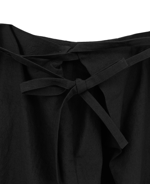 リネンウールタンブラーワッシャーテーパード巻パンツ 詳細画像 ブラック 4