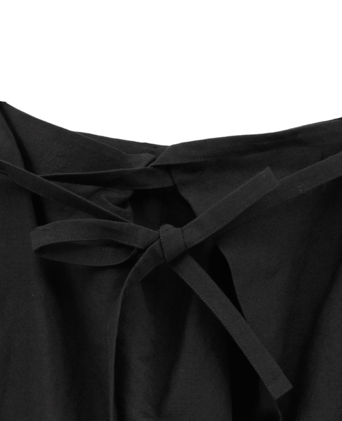 リネンウールタンブラーワッシャーテーパード巻パンツ 詳細画像 ブラック 5