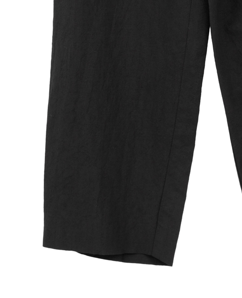 リネンウールタンブラーワッシャーテーパード巻パンツ 詳細画像 ブラック 7