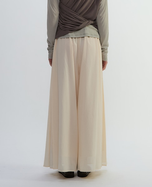 コットンボイルガーゼタンブラーボックスプリーツパンツ 詳細画像 アイボリー 4