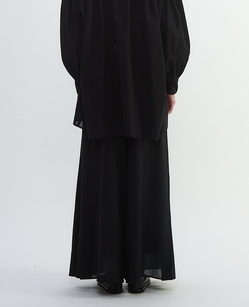 コットンボイルガーゼタンブラーボックスプリーツパンツ 詳細画像 ブラック 10