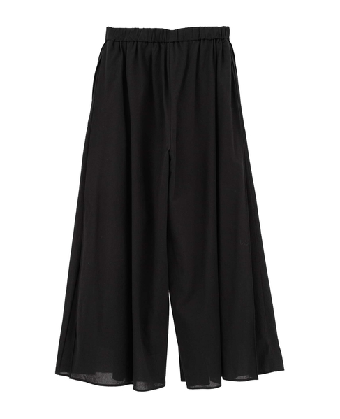 コットンボイルガーゼタンブラーボックスプリーツパンツ 詳細画像 ブラック 2