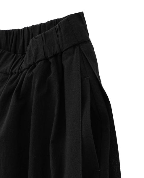 コットンボイルガーゼタンブラーボックスプリーツパンツ 詳細画像 ブラック 5