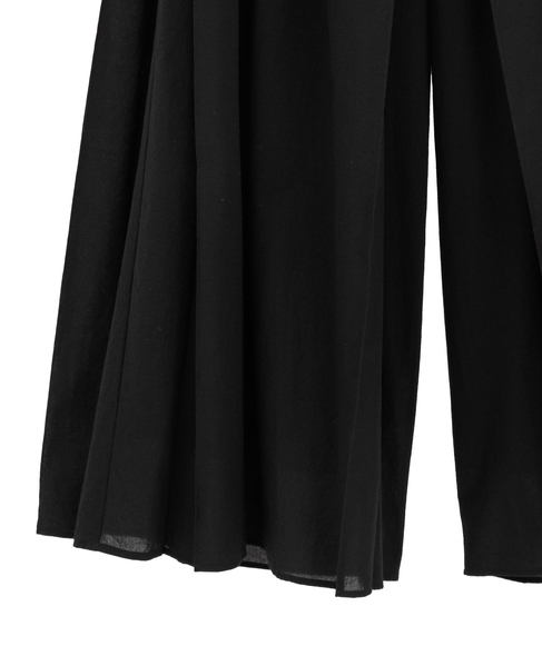 コットンボイルガーゼタンブラーボックスプリーツパンツ 詳細画像 ブラック 6