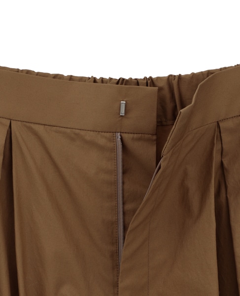 コンパクトツイルタックワイドパンツ 詳細画像 ブラウン 5