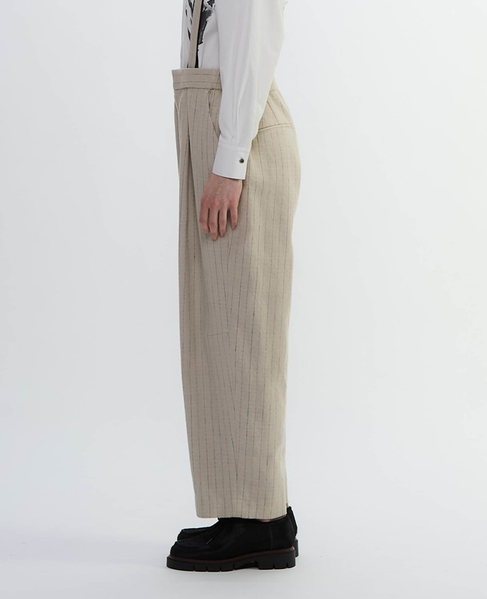 ヘビーコットンリネンサスペンダーパンツ 詳細画像 ベージュ×ブラック 10