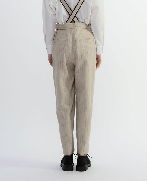 ヘビーコットンリネンサスペンダーパンツ 詳細画像 ベージュ×ブラック 11