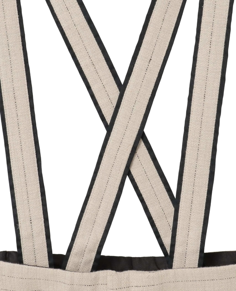 ヘビーコットンリネンサスペンダーパンツ 詳細画像 ベージュ×ブラック 3