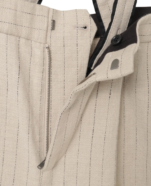 ヘビーコットンリネンサスペンダーパンツ 詳細画像 ベージュ×ブラック 4