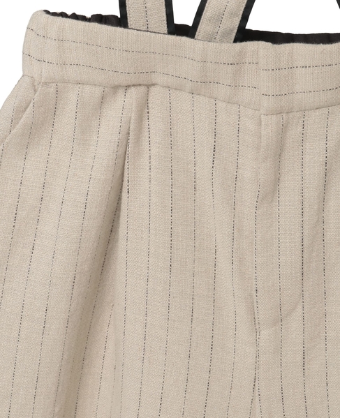 ヘビーコットンリネンサスペンダーパンツ 詳細画像 ベージュ×ブラック 5