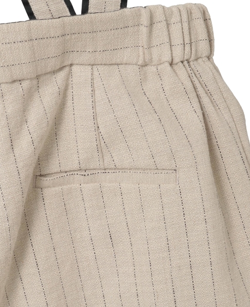 ヘビーコットンリネンサスペンダーパンツ 詳細画像 ベージュ×ブラック 6