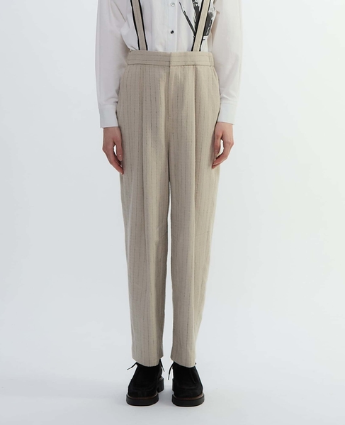 ヘビーコットンリネンサスペンダーパンツ 詳細画像 ベージュ×ブラック 9