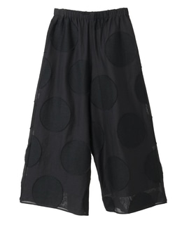 ビッグドットワイドクロップドパンツ