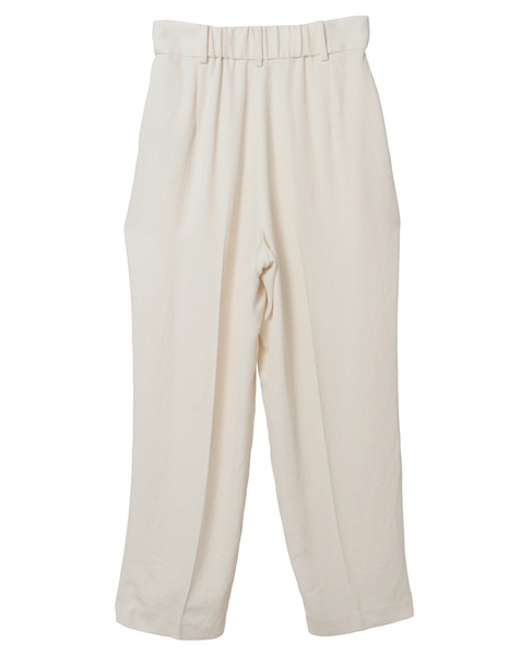 アセテートギャバジンタックテーパードパンツ 詳細画像 アイボリー 2