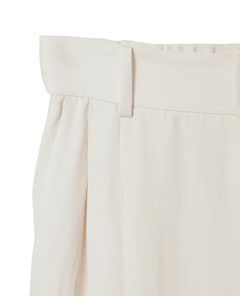 アセテートギャバジンタックテーパードパンツ 詳細画像 アイボリー 3