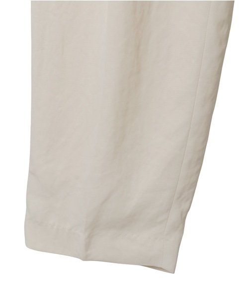 アセテートギャバジンタックテーパードパンツ 詳細画像 アイボリー 6