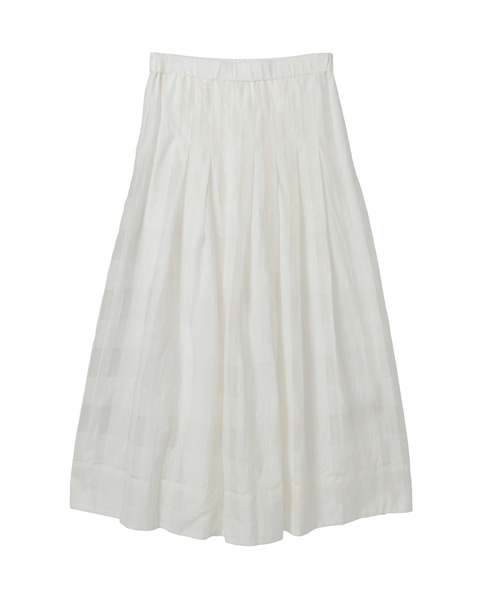 コードチェックワッシャーセミフレアスカート 詳細画像 ホワイト 1