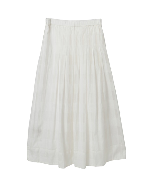 コードチェックワッシャーセミフレアスカート 詳細画像 ホワイト 2