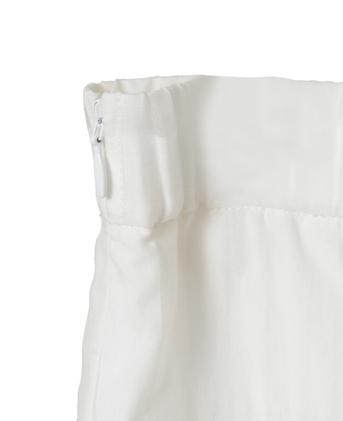 コードチェックワッシャーセミフレアスカート 詳細画像 ホワイト 4