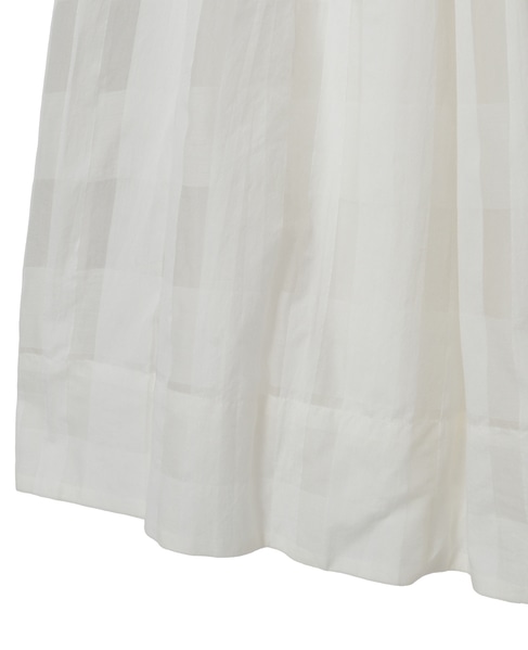 コードチェックワッシャーセミフレアスカート 詳細画像 ホワイト 6