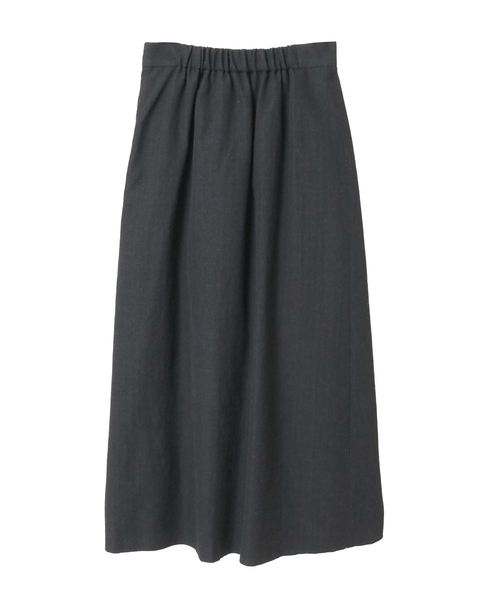 ウールリネンヘリンボンレイヤードスカート 詳細画像 チャコールグレー 2