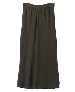 ウールリネンコットンワッシャーバイヤスストレートスカート