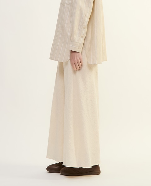 ウールリネンコットンワッシャーバイヤスストレートスカート 詳細画像 オフホワイト 8