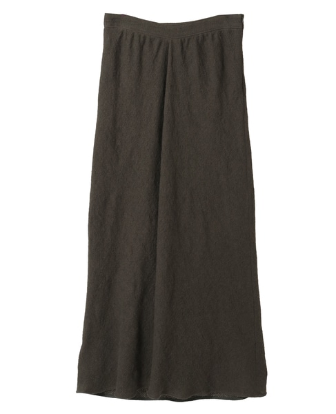ウールリネンコットンワッシャーバイヤスストレートスカート 詳細画像 カーキグレー 1
