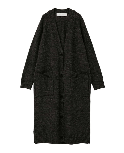 シェットランドウールリネンロングカーディガン 詳細画像 グレー 1