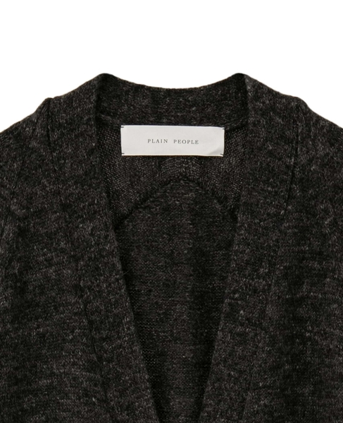 シェットランドウールリネンロングカーディガン 詳細画像 グレー 3