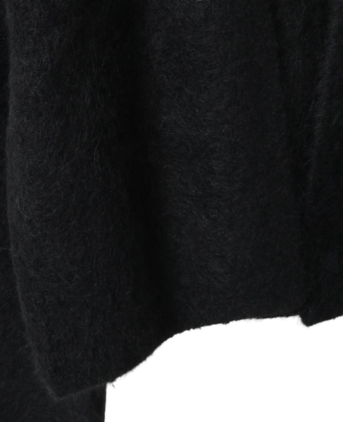 MONAアルパカミドル丈ニットカーディガン 詳細画像 ブラック 5