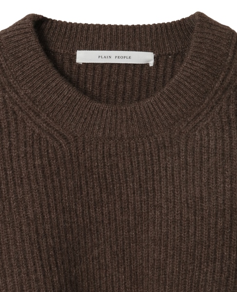 ヤククルーネックセーター 詳細画像 ブラウン 3