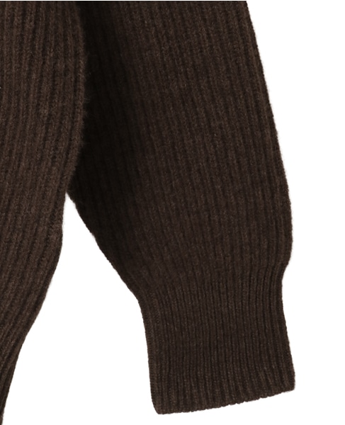 ヤククルーネックセーター 詳細画像 ブラウン 4