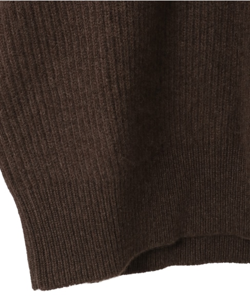 ヤククルーネックセーター 詳細画像 ブラウン 5