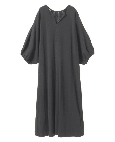 超強撚フライス五分袖ワンピース 詳細画像 グレー 1