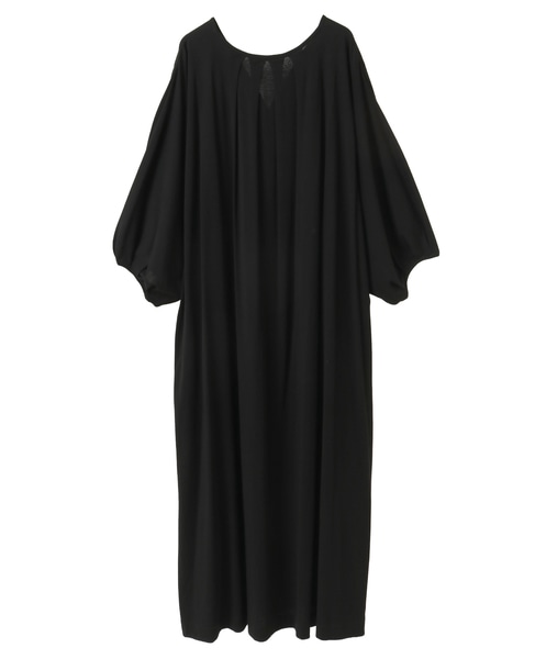 超強撚フライス五分袖ワンピース 詳細画像 ブラック 2