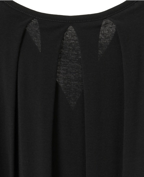 超強撚フライス五分袖ワンピース 詳細画像 ブラック 4