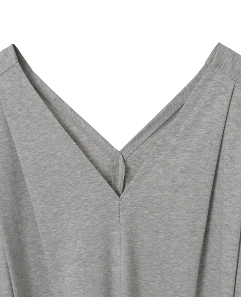 【Archive Dress Collection】アルビニオーガニックスムースドレープデザインワンピース 詳細画像 杢グレー 3