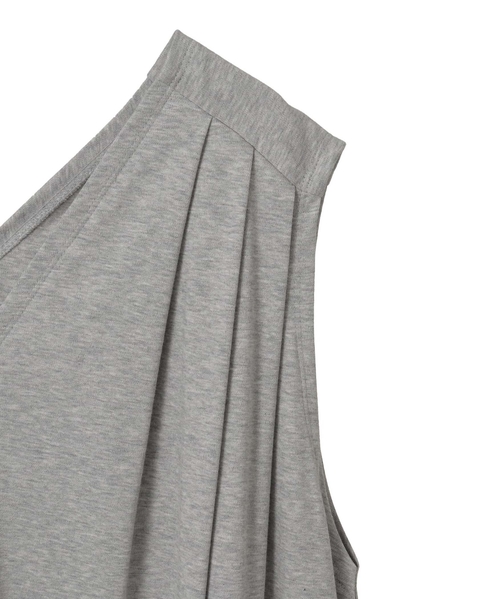 【Archive Dress Collection】アルビニオーガニックスムースドレープデザインワンピース 詳細画像 杢グレー 4