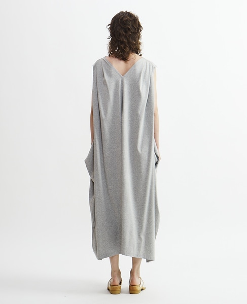 【Archive Dress Collection】アルビニオーガニックスムースドレープデザインワンピース 詳細画像 杢グレー 9
