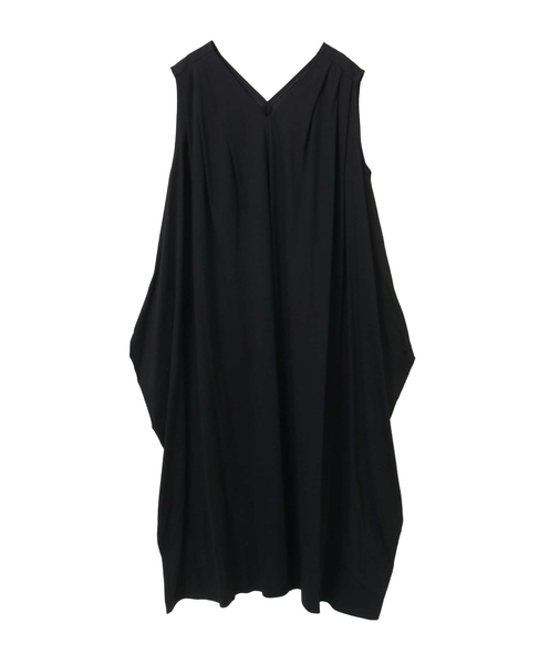 【Archive Dress Collection】アルビニオーガニックスムースドレープデザインワンピース 詳細画像 ブラック 1
