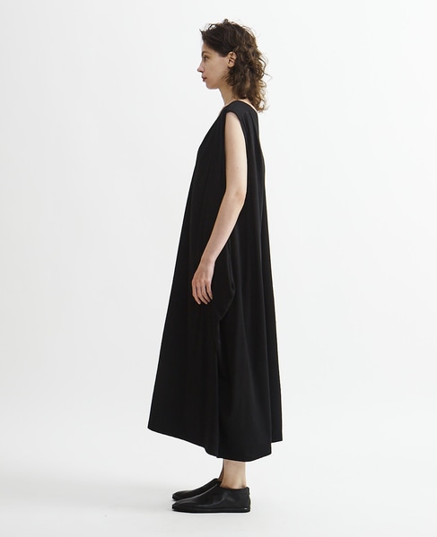 【Archive Dress Collection】アルビニオーガニックスムースドレープデザインワンピース 詳細画像 ブラック 3
